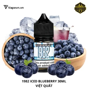 1982 Iced Blueberry 30ml là tinh dầu pod lý tưởng dành cho những ai yêu thích hương vị việt quất tươi mát kết hợp với sự sảng khoái của menthol. Sản phẩm mang lại trải nghiệm vaping mát lạnh, hoàn hảo cho những ngày hè nóng bức.