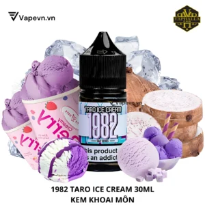 Khám phá tinh dầu pod salt nic 1982 Taro Ice Cream 30ml, hương vị kem khoai môn mang đến sự ngọt ngào và tươi mới. Được chế biến từ những nguyên liệu cao cấp, sản phẩm này chắc chắn sẽ làm hài lòng ngay cả những tín đồ khó tính nhất. Hương vị kem khoai môn thơm ngon và dễ chịu sẽ khiến bạn không thể cưỡng lại việc thưởng thức mãi không thôi.