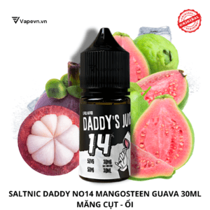 Tinh Dầu Pod Salt Nic Daddy’s Juice No.14 Mangosteen Guava 30ml | Măng Cụt Ổi