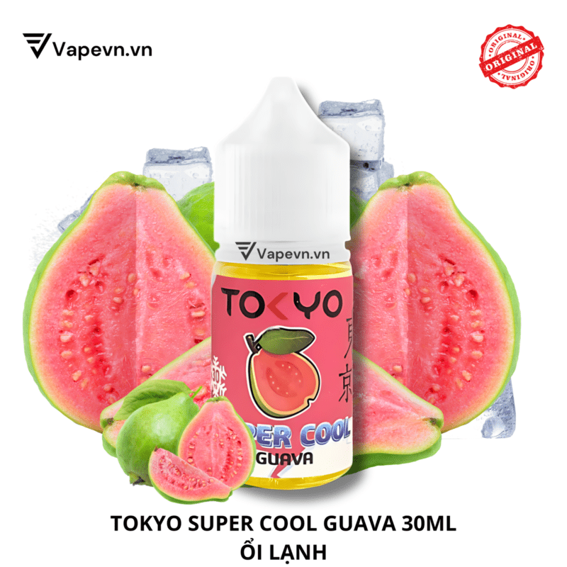 TINH DẦU TOKYO SUPER COOL SALT GUAVA 30ML - Hương Vị Ổi Hồng Mát Lạnh, Sảng Khoái