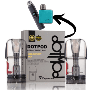 Đầu Pod thay thế Dotpod chính hãng từ Dotmod, thiết kế tối ưu cho trải nghiệm vaping mượt mà và ổn định. Sản phẩm tương thích hoàn hảo với các dòng máy như Dotpod Nano và Dotpod Pro. Với hai tùy chọn điện trở 0.6Ω và 0.8Ω, Đầu Pod Dotpod mang đến hương vị đậm đà và khói mịn, đáp ứng nhu cầu vaping khác nhau.