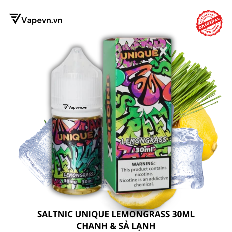 Tinh Dầu Pod Salt Nic Unique Lemongrass 30ml – Hương Chanh Sả Mát Lạnh