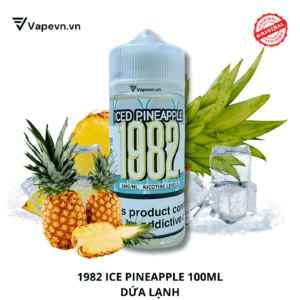 Tinh Dầu Vape Freebase 1982 Ice Pineapple 100ml - Hương Vị Dứa Tươi Mát, Sảng Khoái