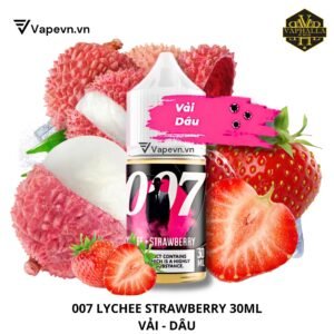 Tinh Dầu Pod 007 Lychee Strawberry Salt 30ml Juice | Hương Vị Vải Dâu Ngọt Ngào