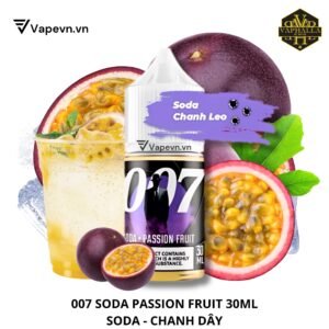 Tinh Dầu Pod 007 Soda Passion Fruit Salt 30ml Juice | Hương Vị Soda Chanh Dây Đầy Sảng Khoái