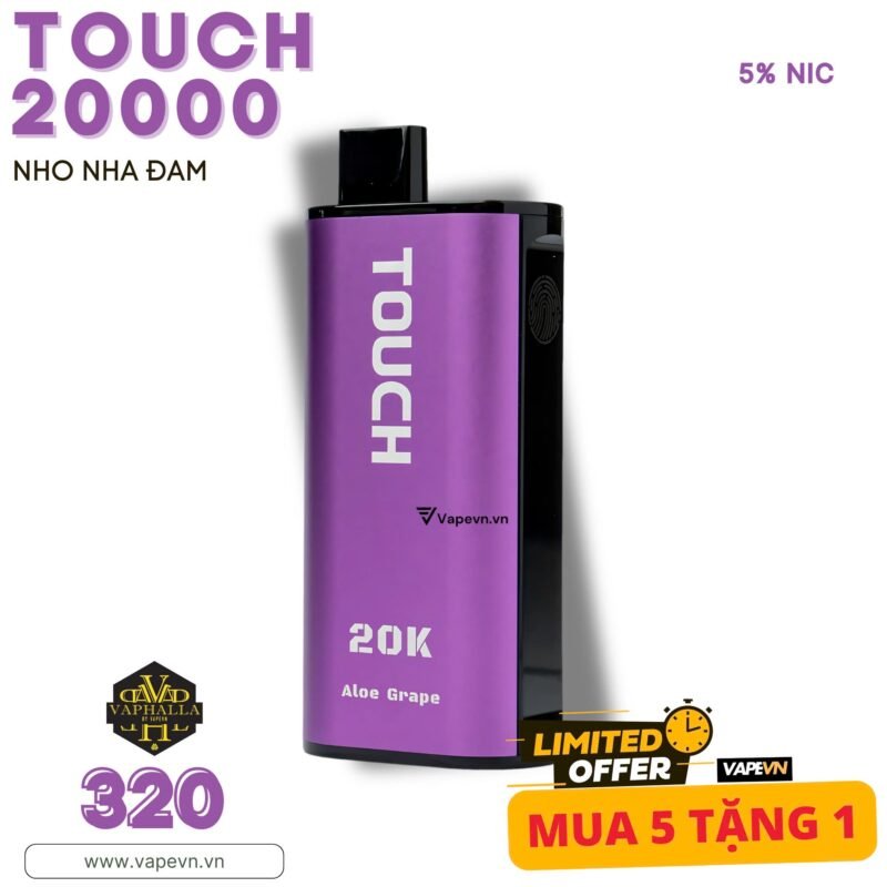 POD 1 LẦN TOUCH 20000 ALOE GRAPE ( NHO NHA ĐAM )