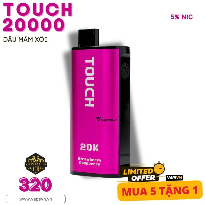 POD 1 LẦN TOUCH 20000 STRAWBERRY RASPBERRY ( DÂU MÂM XÔI LẠNH )