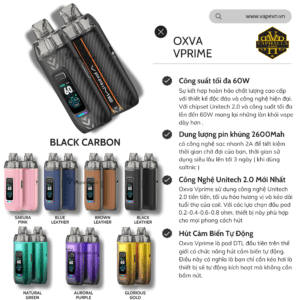 bảng thông số chi tiết oxva vprime do vapevn làm