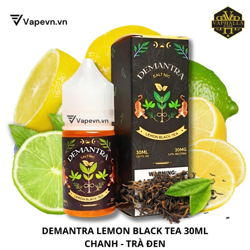 tinh dầu thuốc lá điện tử salt nic demantra lemon black tea | trà chanh đen .