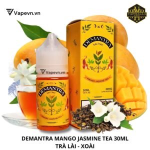 Tinh dầu thuốc lá điện tử Demantra Mango Jasmine Tea Salt 30ml (trà lài xoài)