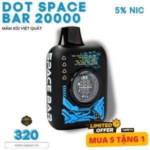 pod 1 lần dot space bar 20k blue raspberry việt quất mâm xôi