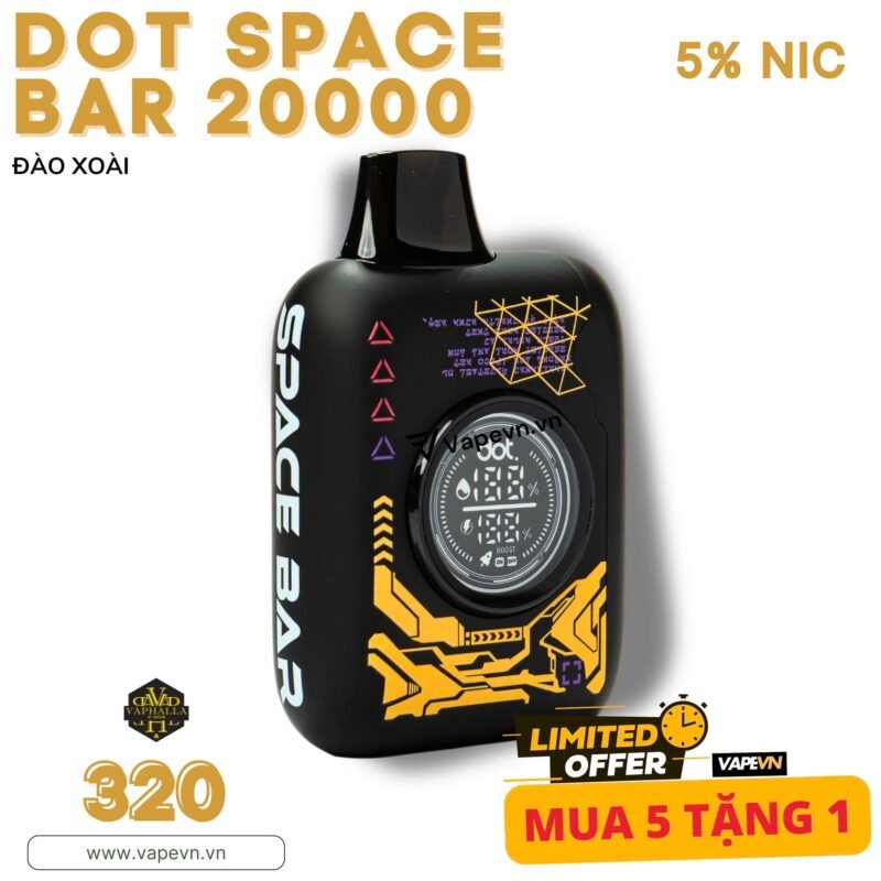 pod 1 lần dot space bar 20k peach mango đào xoài