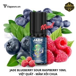 Tinh dầu pod Jade Blueberry Sour Raspberry 10ml Salt Juice - Hương Vị Việt Quất Mâm Xôi Chua