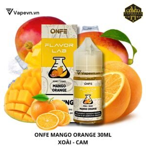 Tinh dầu pod salt nic Onfe Flavor Lab Mango Orange (Xoài Cam) 30ml mang đến sự kết hợp hoàn hảo giữa hương vị ngọt ngào của xoài chín và sự tươi mát của cam. Với mỗi hơi hút, bạn sẽ trải nghiệm một hương vị độc đáo, khó quên, mang lại cảm giác sảng khoái và thư giãn tuyệt vời.