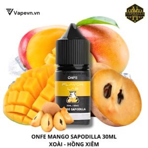 Tinh dầu Pod Salt Nic Onfe Flavor Lab Mango Sapodilla (Xoài Hồng Xiêm) 30ml mang đến cho bạn một trải nghiệm vaping tươi mới và hấp dẫn. Được chiết xuất từ trái xoài hồng xiêm chín mọng, sản phẩm này sẽ là lựa chọn hoàn hảo cho những ai yêu thích hương vị trái cây tự nhiên và sảng khoái.