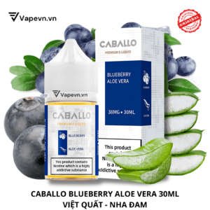 Tinh Dầu Pod Caballo Blueberry Aloe Vera Salt Juice 30ml | Hương Việt Quất Nha Đam Tươi Mát