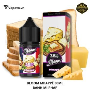 Tinh Dầu Pod Bloom Mbappe Salt Juice 30ml | Vị Bánh Phô Mai Pháp - Sự Tinh Tế Từ Ẩm Thực Pháp