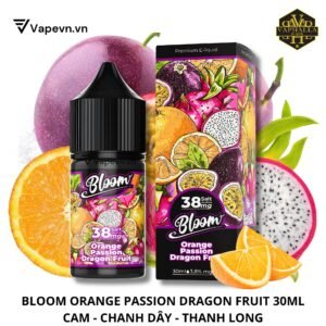 Tinh Dầu Pod Bloom Orange Passion Dragon Fruit Salt Juice 30ml | Vị Cam Chanh Dây Thanh Long