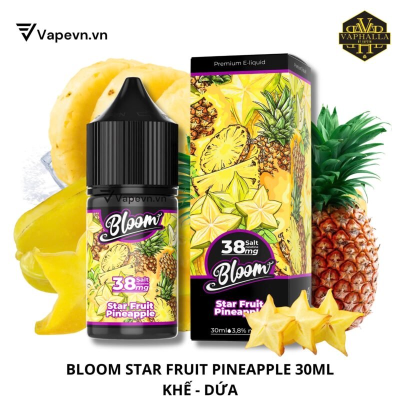 Tinh Dầu Pod Bloom Star Fruit Pineapple Salt Juice 30ml | Vị Khế Dứa