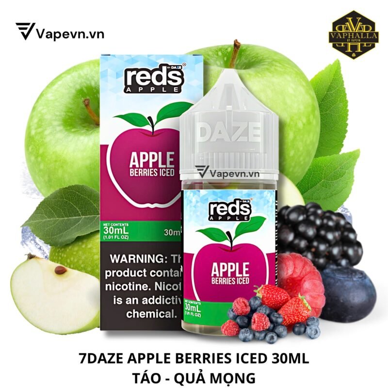 Tinh Dầu Pod Daze Reds Apple Berries Salt Juice 30ml | Vị Táo Quả Mọng