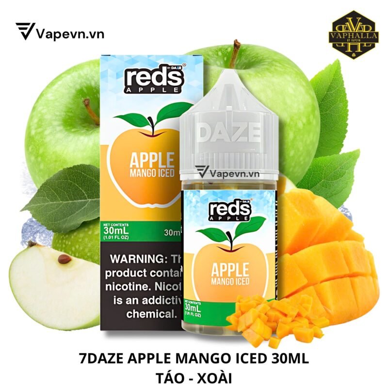 Tinh Dầu Pod Daze Reds Apple Mango Iced Salt Juice 30ml | Vị Táo Xoài