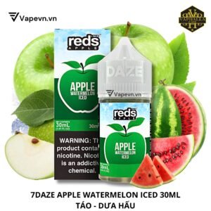 Tinh Dầu Pod Daze Reds Apple Watermelon Iced Salt Juice 30ml | Vị Táo Dưa Hấu