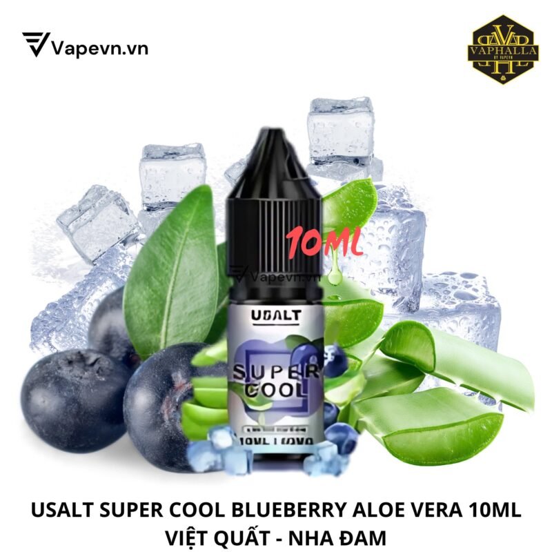 Tinh Dầu Pod Usalt Super Cool Blueberry Aloe Vera Salt Juice 10ml | Vị Việt Quất Nha Đam