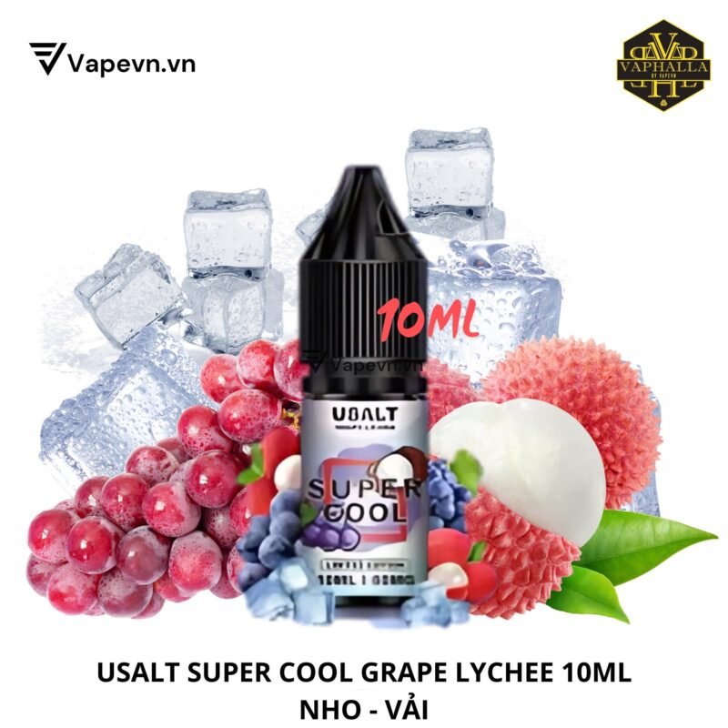 Tinh Dầu Pod Usalt Super Cool Grape Lychee Salt Juice 10ml | Vị Nho Vải