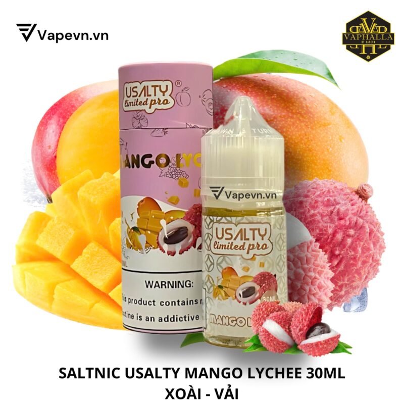 Tinh Dầu Pod Usalty Limited Mango Lychee 30ml Salt Juice | Hương Vị Xoài Vải Ngọt Ngào