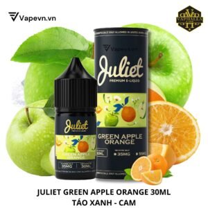 Tinh Dầu Pod Juliet Green Apple Orange Salt Juice 30ml | Vị Táo Xanh Cam