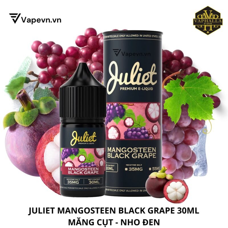 Tinh Dầu Pod Juliet Mangosteen Black Grape Salt Juice 30ml | Vị Măng Cụt Nho Đen