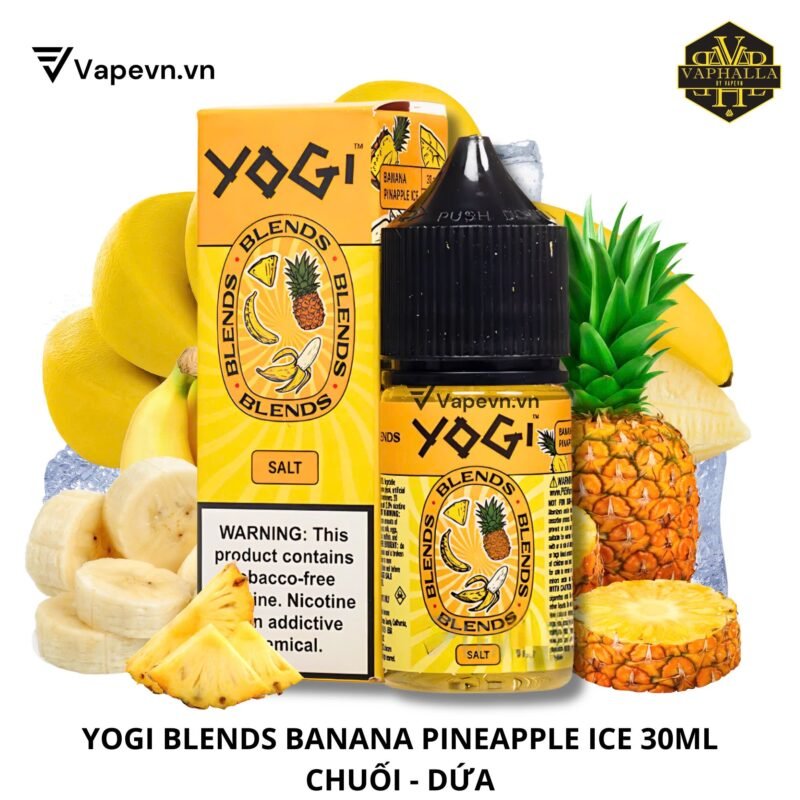 Tinh Dầu Pod Yogi Blends Banana Pineapple Salt Juice 30ml | Vị Chuối Dứa