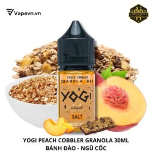 Tinh Dầu Pod Yogi Peach Cobbler Salt Juice 30ml | Ngũ Cốc Đào