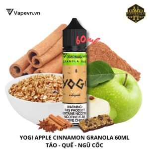 Tinh Dầu Vape Yogi Apple Cinnamon Freebase Juice 60ml | Ngũ Cốc Táo Quế