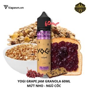 Tinh Dầu Vape Yogi Grape Jam Freebase Juice 60ml | Ngũ Cốc Mứt Nho