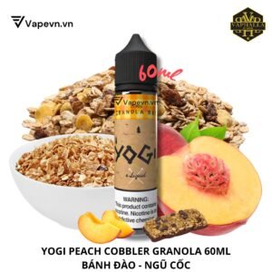 Tinh Dầu Vape Yogi Peach Cobbler Freebase Juice 60ml | Ngũ Cốc Đào