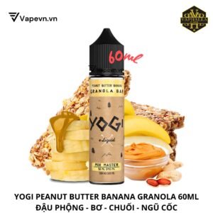 Tinh Dầu Vape Yogi Peanut Butter Banana Freebase Juice 60ml | Ngũ Cốc Bơ Chuối Đậu Phộng